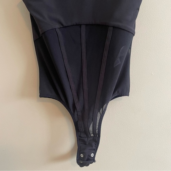 Dynamite One Piece Bodysuit Mesh Bottom | Black - Picture 5 of 7